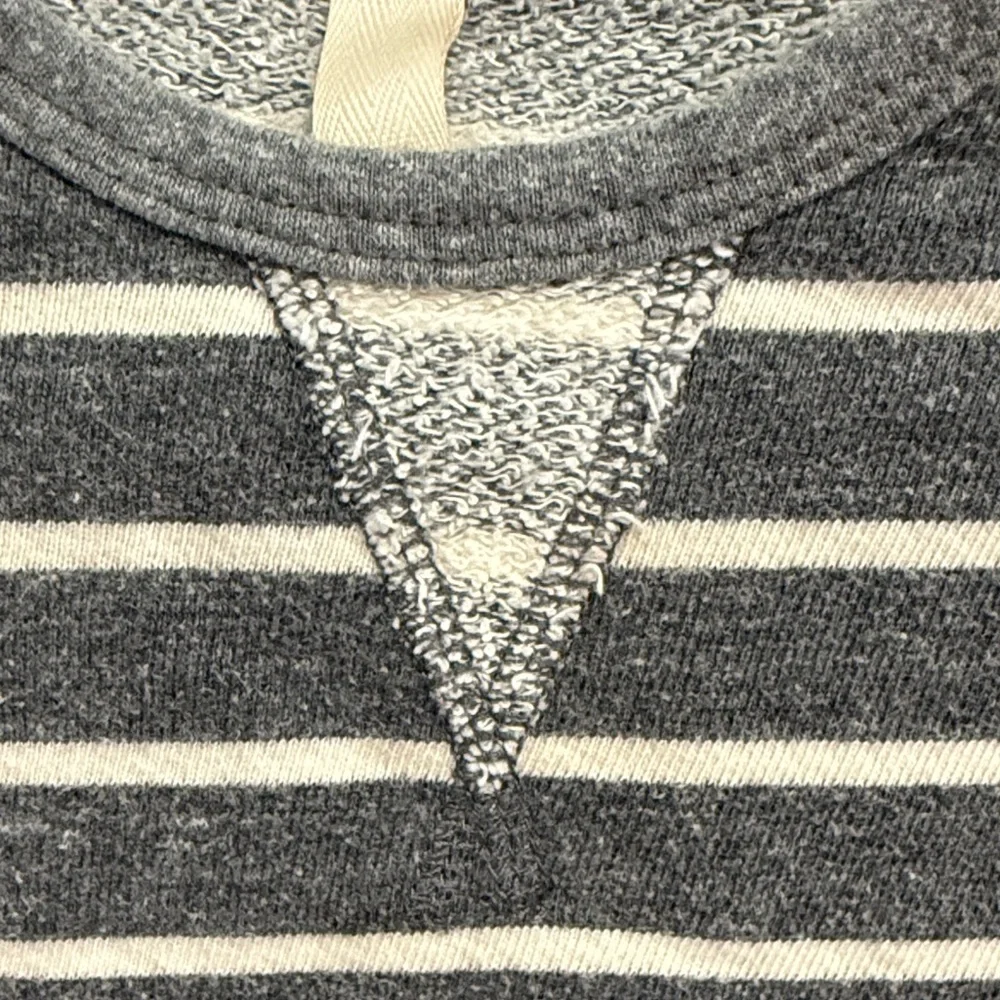 Cozy Striped Gray and White Kids Crewneck Top